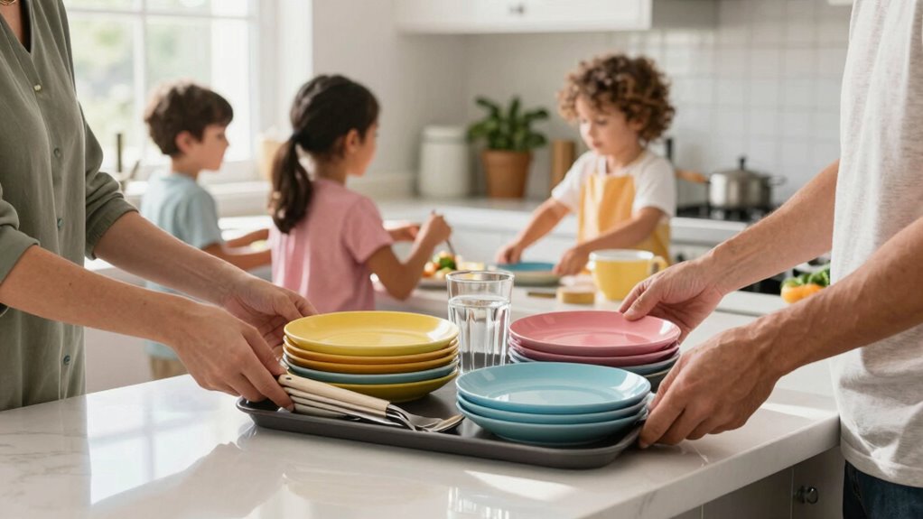 organized calm mealtime environment
