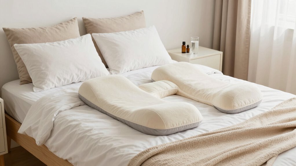 supportive pillows and organization